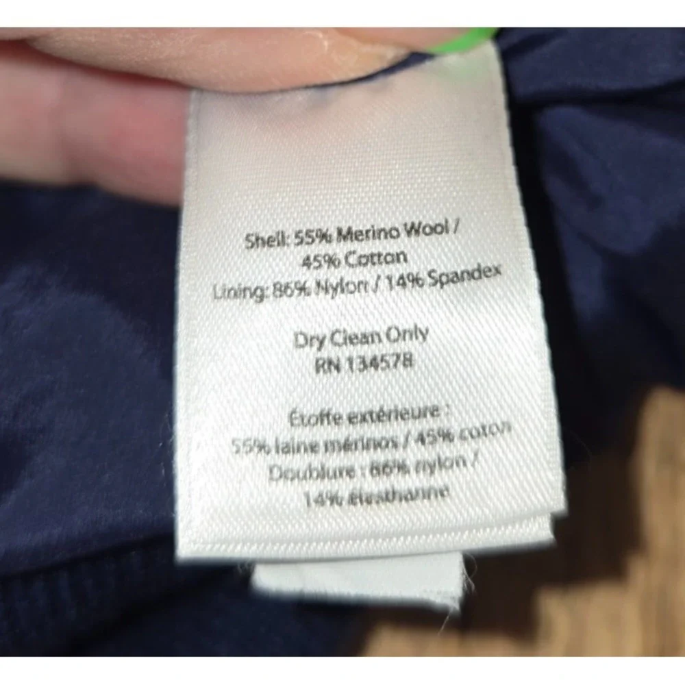 Vineyard Vines Golf Sweater Vest Mens Blue Size M Merino Wool Blend Lined V Neck